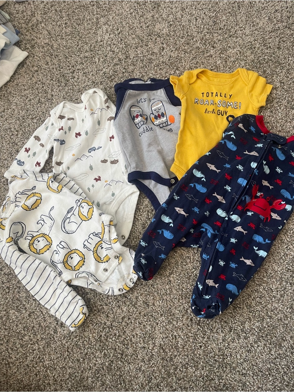 Carter's Multicolor Baby One-Piece Bodysuits & Footed Sleeper Set